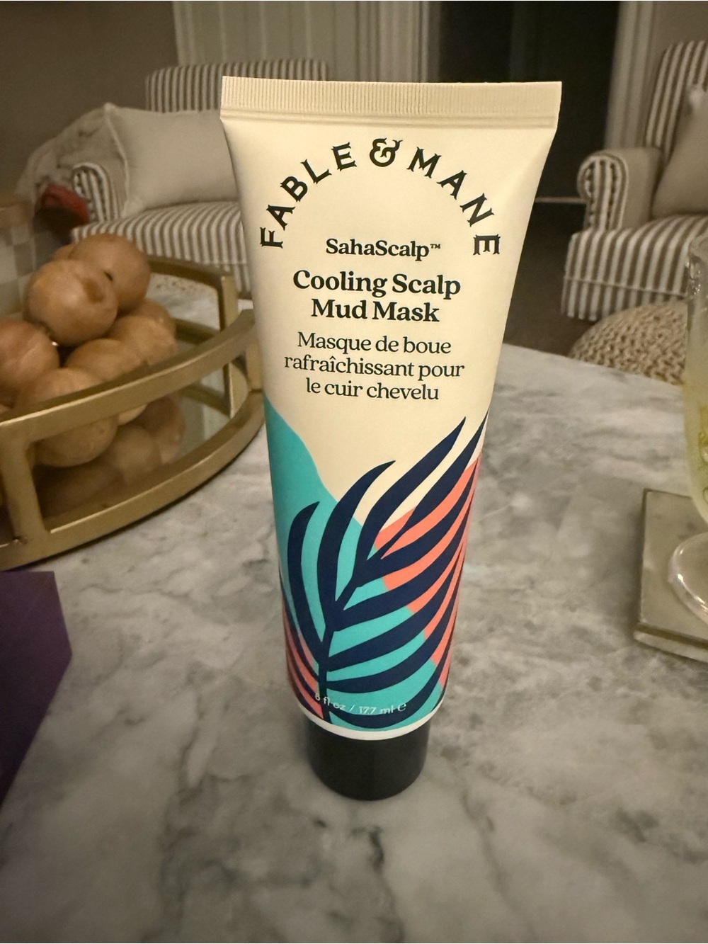 Fable & Mane SahaScalp Cooling Scalp Mud Mask - Cream, Teal, Pink